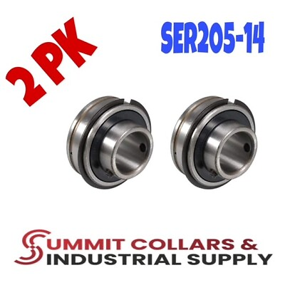 #ad SER205 14 7 8quot; ER14 Insert Ball Bearing With Snap Ring NEW 2PK $18.29