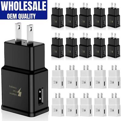 #ad #ad Wholesale Bulk Adaptive Fast USB Wall Charger US Block Power Adapter For Samsung $236.17