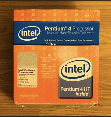 #ad NEW Intel Pentium 4 641 3.2 GHz Processor With Fan BX80552641SL94X $134.99