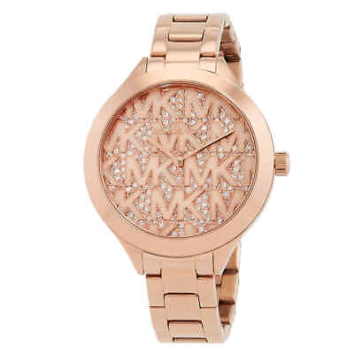 #ad Michael Kors Slim Runaway Quartz Rose Gold Dial Ladies Watch MK4658 $115.48