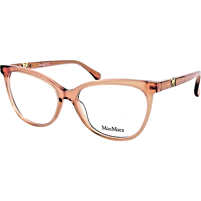 #ad Max Mara MM5018 Women#x27;s Plastic Eyeglass Frame 045 Shiny Milk Nude 53 15 w Case $144.95
