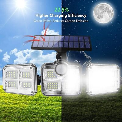 #ad 50000LM LED Solar Motion Sensor Light Outdoor Garden Wall Security Flood Lamp $16.85