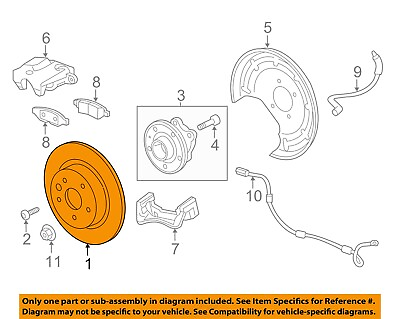#ad GM OEM 21 22 Equinox Rear Suspension Brake Components Rotor 13544245 $97.25