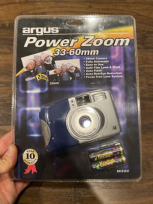 #ad Argus M1500 Auto Flash Self Timer 35mm Camera W 33 60mm Power Zoom Lens $59.00