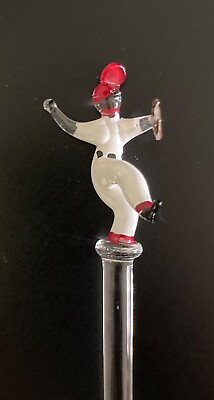 #ad Vintage Baseball Figurine Stir Stick $29.95