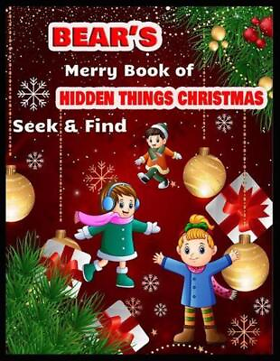 #ad BEAR#x27;S Merry Book of HIDDEN THINGS CHRISTMAS Seek amp; Find: christmas hidden color $14.06