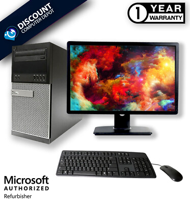 #ad Dell Core i3 4th gen Desktop Windows 10 Computer 16GB RAM New 256GB SSD 19in LCD $255.99