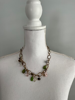 #ad Alexis Bittar Multi Stone Chain Necklace $30.00