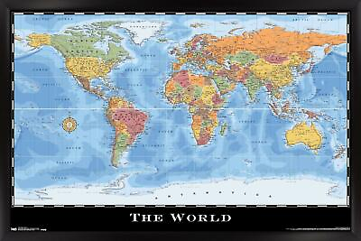 #ad Map World 14x22 Poster $54.99