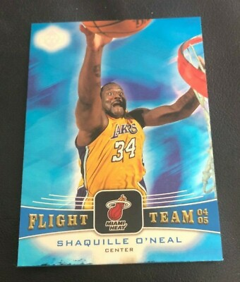 #ad RARE Shaquille O#x27;Neal Shaq Lakers Heat Blue 2004 05 Upper Deck Flight Team #FT16 $39.95