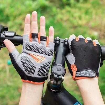 #ad Men Cycling Bicycle Gloves Half Finger Gym Gloves Women Mitten Breathable Ant $9.99