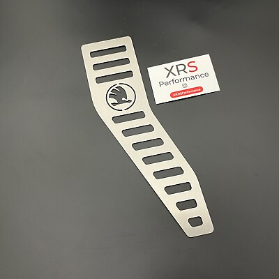 #ad SKODA OCTAVIA MK3 5E INTERIOR FOOTREST PLATE BRUSHED STAINLESS UPGRADE MANUAL GBP 19.99