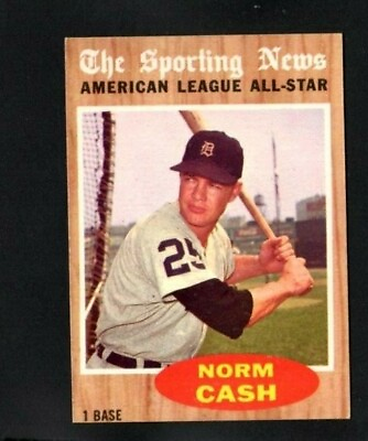 #ad 1962 Topps # 466 Norm Cash AS NM $20.00