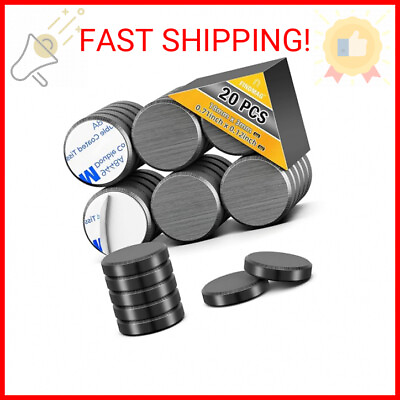 #ad 20Pack Magnets for Crafts with Adhesive Backing Round Disc Magnets Strong Stick $7.52