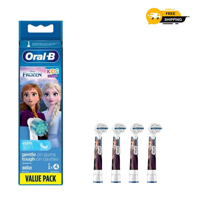 #ad Oral b Stages Disney#x27;s Frozen II Electric Toothbrush Heads Pack of 4 for kids 3 $15.49
