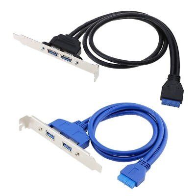 #ad 2 Port USB3.0 USB Female to Motherboard Mainboard 20Pin PCI Cable Adapter $8.22