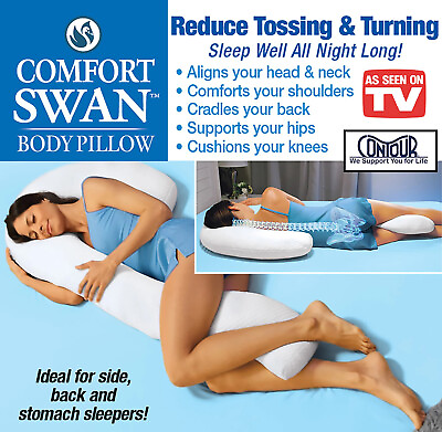 #ad Contour Comfort Swan Full Sized Body Pillow $29.00