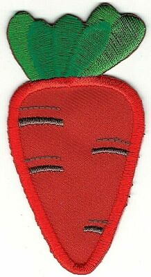 #ad 3quot; Red Twill Carrot Vegetable Embroidered Patch $2.99