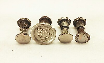 #ad Vtg Disston usa hand saw handle steel metal medallion w screws nuts hardware $10.99
