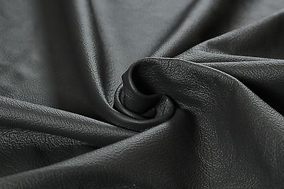 #ad Black Leather Cowhide Remnant 15quot; x 15quot; AB18 $14.99