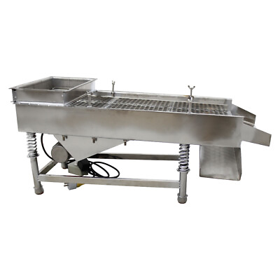 #ad 110V 15mm Stainless Steel Linear Vibrating Screen Electric Sieve Machine 80W New $559.30