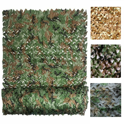 #ad 13 26Ft Military Woodland Camouflage Netting Cutable Camo Net Camping Hunting $14.98