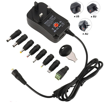 #ad 30W Universal Power Adapter AC DC 3V 12V Multi Voltage Charger Converter Plug $16.99