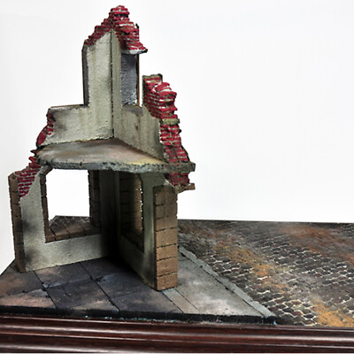 #ad Ruins Model Building 1 35 Scale Diorama Scene Replication $17.35