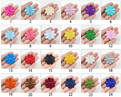 #ad 4CM 24Colors Flower Patch Iron Sewing on For DIY Bag Repair Decor Applique $31.22
