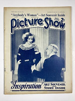 #ad PICTURE SHOW movie Magazine August 22 1931 Greta Garbo quot;Inspirationquot; $23.96