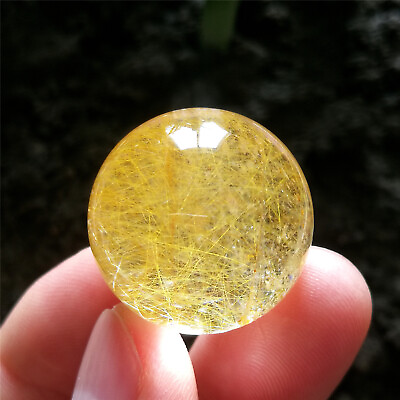 #ad 20g 21.3mm Rare Quartz Sphere Natural Golden Hair Rutilated Crystal Ball Chakra $38.67