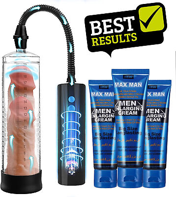 #ad Men Male Penis Pump Male Enhancer Enlarger Enlargement Cylinder For ED $10.99