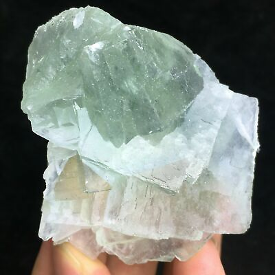 #ad 163g Beauty Transparent Green Cube Fluorite Mineral Specimen $28.47