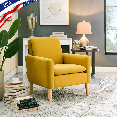 #ad Accent Fabric Single Sofa Turmeric Arm Chair Living Room w Comfy Upholstered US $138.99