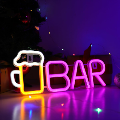 #ad Neon Bar SignsBeer LED Neon Light for Wall Decor Usb Battery Powered Bar Neon $27.49