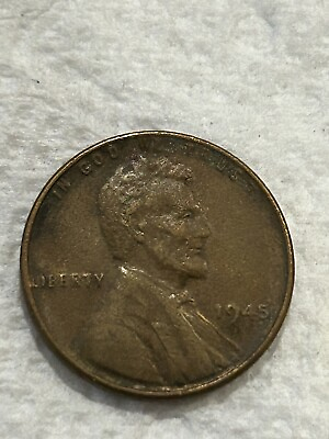 #ad RARE 1945 Wheat Penny Cent Coin Error “L” in Liberty is in Rim amp; No Mint Mark $45.00