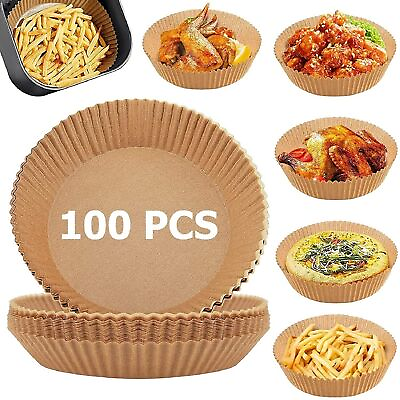 #ad Air Fryer Liners 100 pcs Disposable Paper Liner for Baking Roasting Microwave $6.99