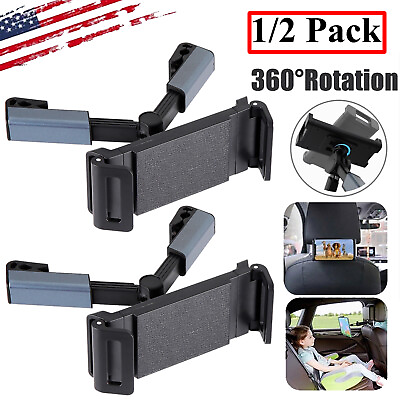 #ad 1 2PACK 360°Car Back Seat Headrest Mount Tablet Holder for 4.7 12.9” iPad iPhone $14.79