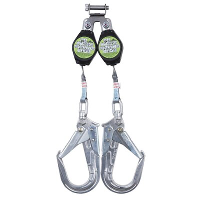 #ad Fall Protection Dual Self Retracting Lifeline SRL with Webbing 2 Rebar For... $411.73