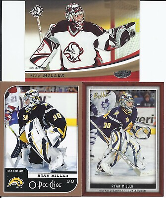 #ad #ad Ryan Miller 2006 07 Upper Deck Bee Hive amp; Power Play amp; O Pee Chee 3 Card Lot $1.00