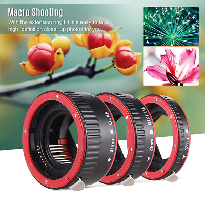 #ad Auto Macro Extension Tube 13mm 21mm 31mm for Canon 60D C7M1 C $18.82