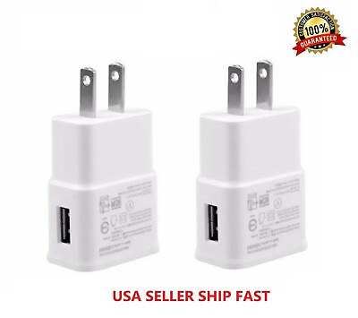 2 Pack 2AMP USB POWER ADAPTER WALL CHARGER For Universal SAMSUNG LG iPHONE $5.99