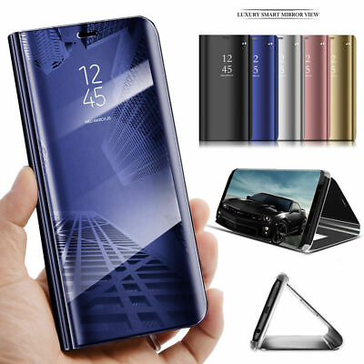 #ad Case For Huawei Mate 20 10 Pro P20 Lite P10 Smart Clear View Mirror Stand Cover $9.96