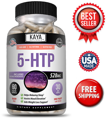 #ad 5 HTP 60Ct Serotonin Support for Sleep and Stress Supports Weight Loss 5HTP $9.98