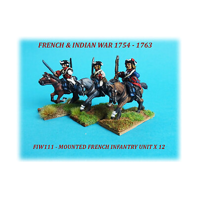 #ad AW Minis French Indian War 28mm Mounted French Infantry Unit Pack New $43.95