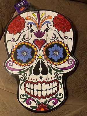 #ad Day of the Dead Sugar Skull Halloween Día de los Muertos Heart Wall Decor $9.50