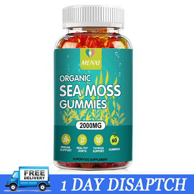 #ad Organic Sea Moss Gummies 2000mg Irish sea MossBladderwrackBurdock Root Gummy $13.49