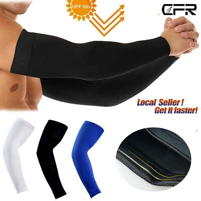 #ad Cooling Arm Sleeve Cover UV Sun Protection Elbow Support Athletic Sports Brace $9.99