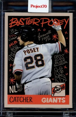#ad 2021 Topps Project 70 Card #921 Buster Posey 1958 by Sophia Chang Qty $14.99