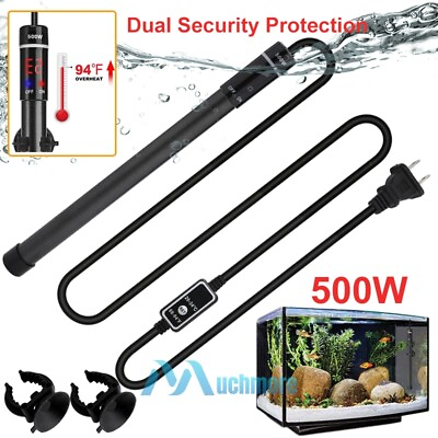 #ad 500W LED Digital Submersible Heater Anti Explosion for Tropical Fish Tank 300gal $33.87